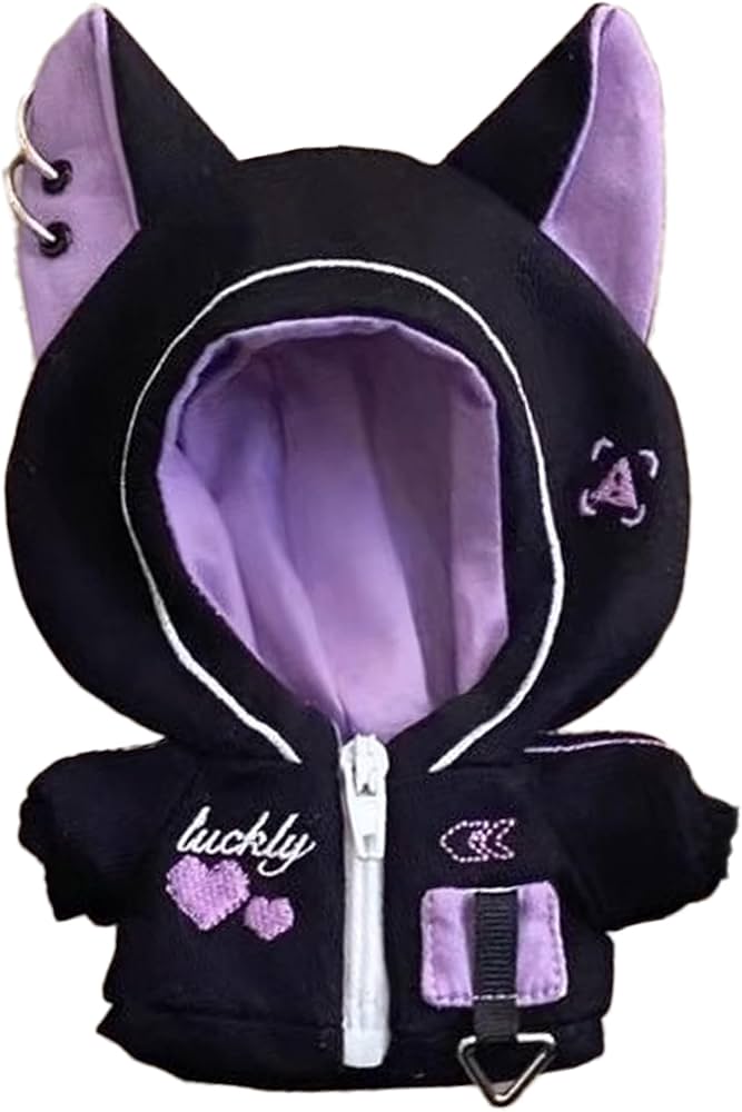 Amazon.co.jp: 猫耳サイバーパンクジャージ【10cm用】パープル ぬい服