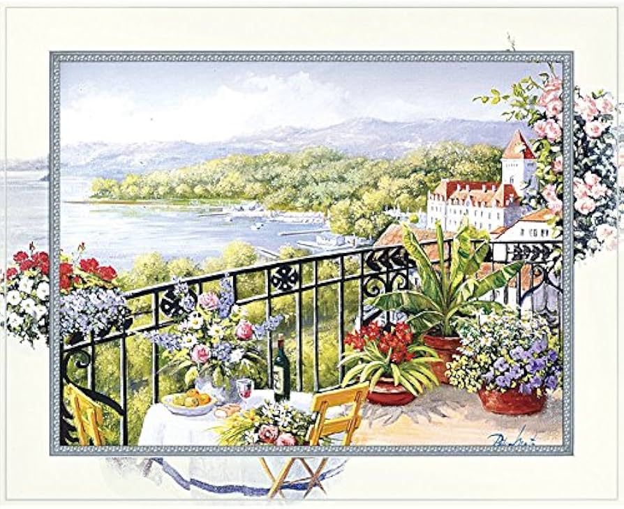 Amazon.co.jp: 絵画 ビッグアート ピーター モッツ「ガーデン テラス