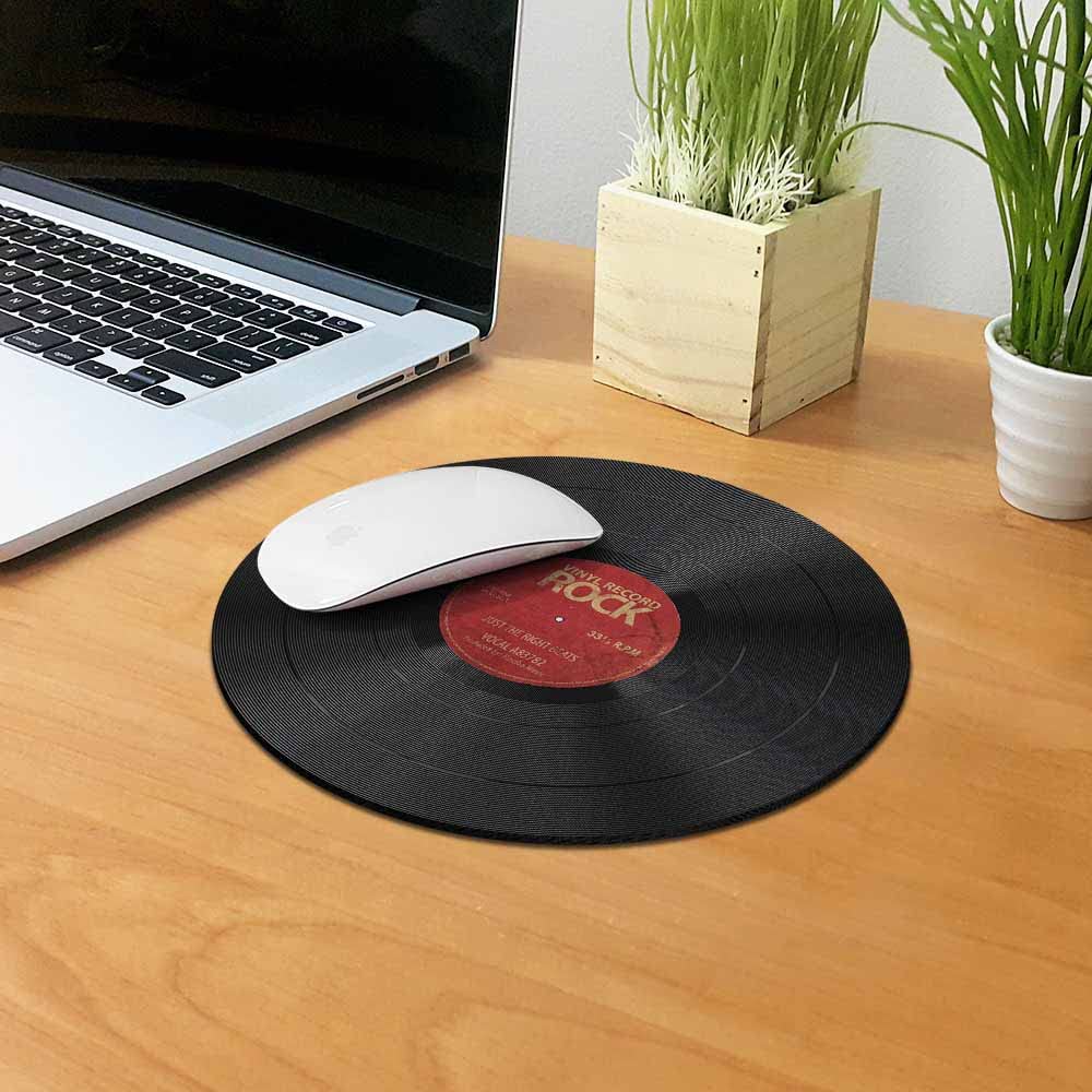 Amazon.com: WIRESTER Non-Slip Round Mousepad, Vintage Vinyl Record