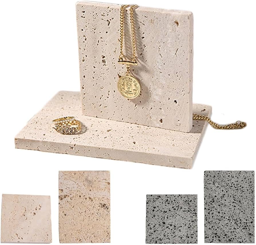 Amazon｜アクセサリートレイ 大理石 プレート ディスプレイ ジュエリー