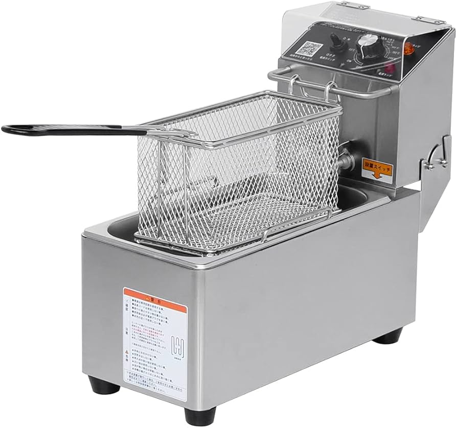 Amazon | 業務用 電気フライヤー 1槽式 卓上タイプ（メインスイッチ付