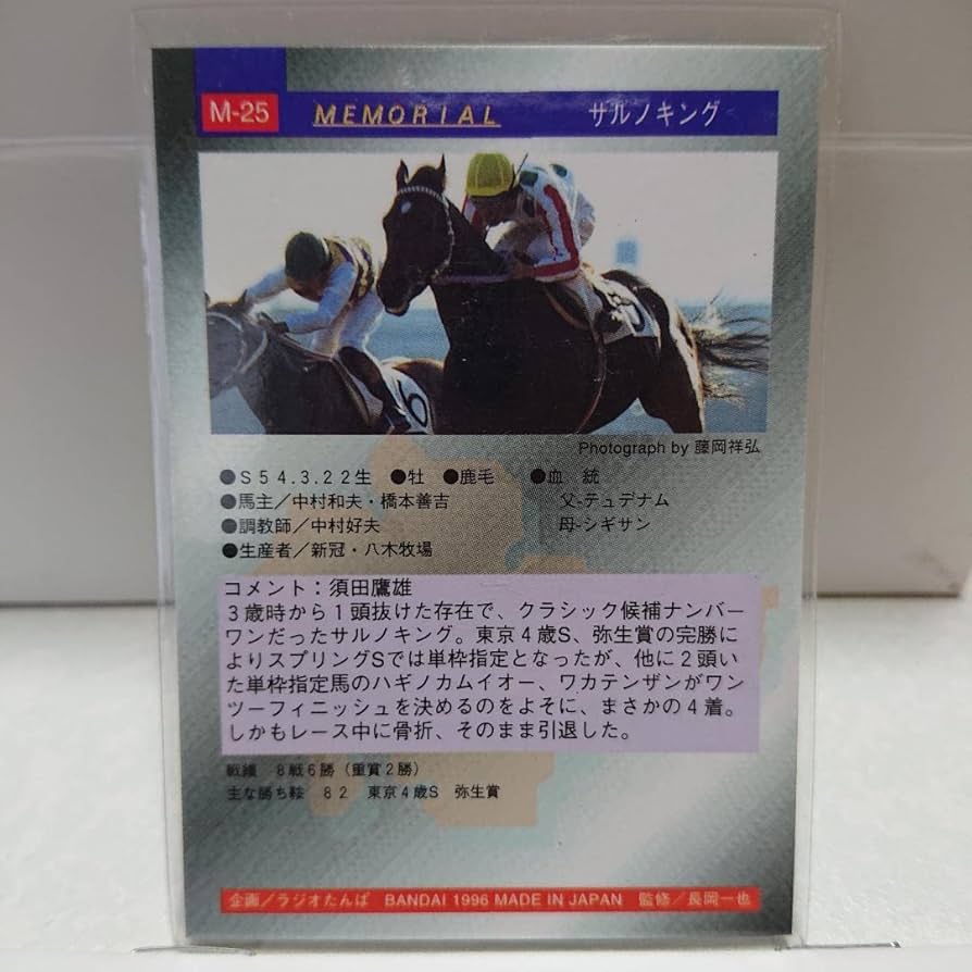 Amazon.co.jp: 競馬 カード サラブレッドカード96 Memorial