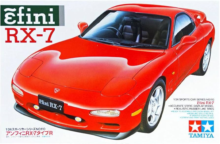 Amazon.com: Tamiya Mazda RX-7 1/24 Scale Model Kit 24110 : Arts