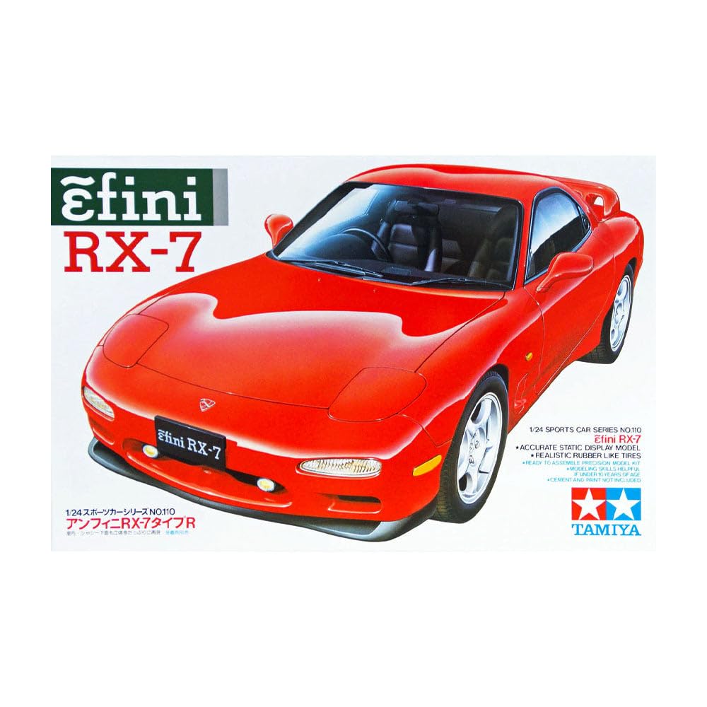 Amazon.com: Tamiya Mazda RX-7 1/24 Scale Model Kit 24110 : Arts