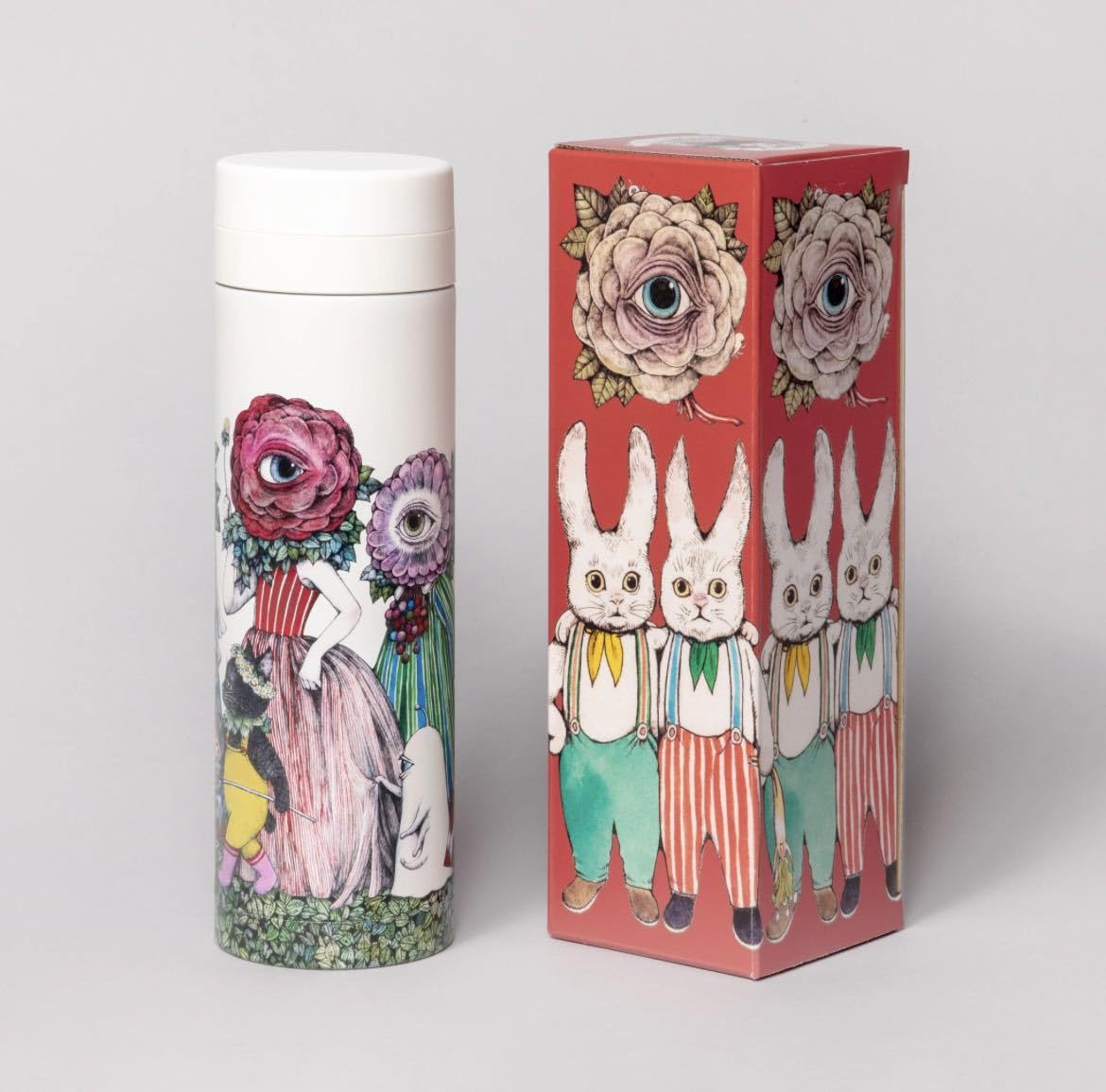 Amazon.co.jp: ヒグチユウコ ボリス雑貨店 サーモボトル 眼花たちと