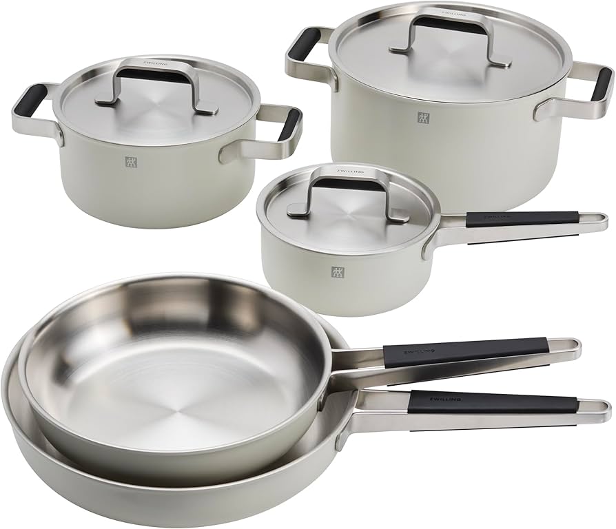 Amazon.com: ZWILLING Pure 8-pc Stainless Steel Cookware Set, Ivory