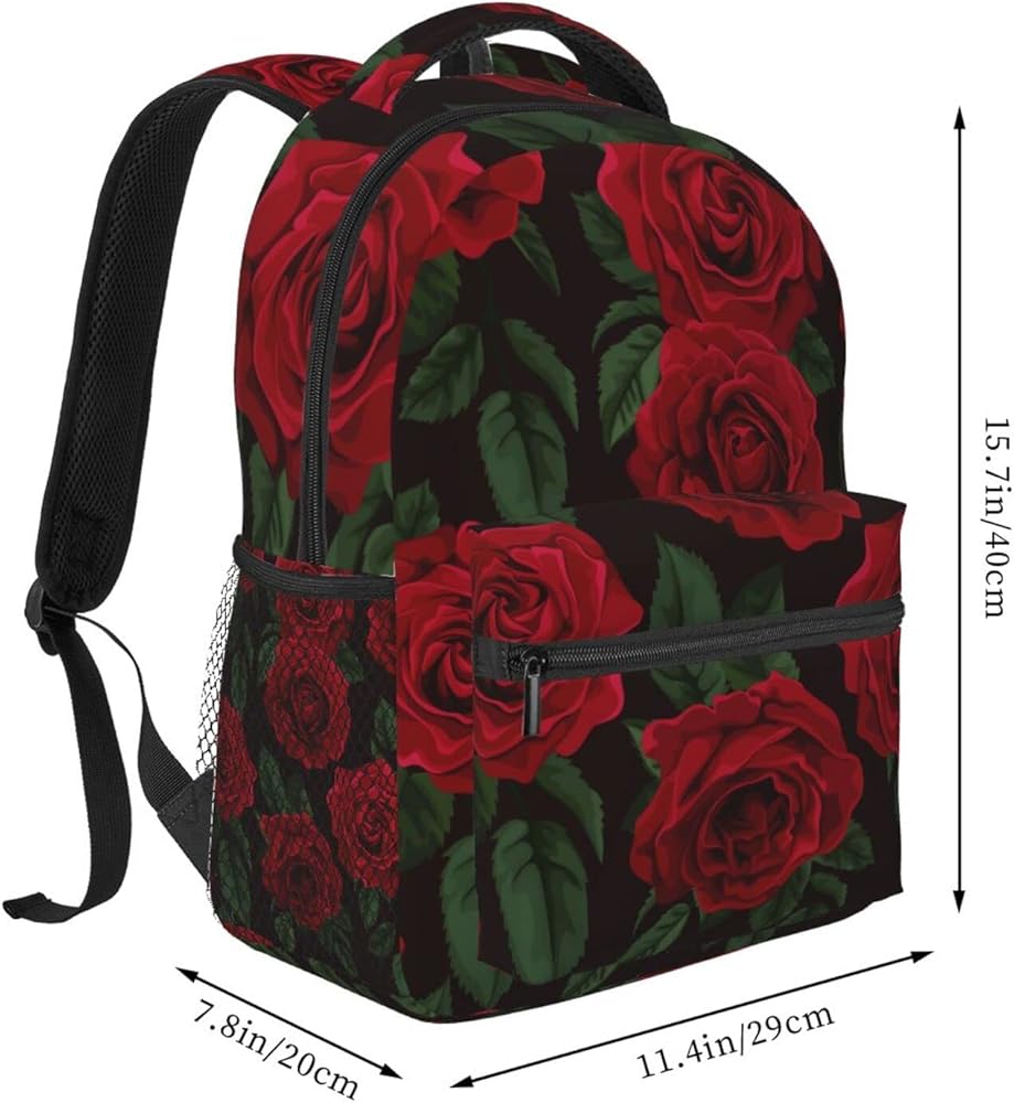 Amazon.co.jp: [WJYMJJ] バラ 花柄 リュック レディース メンズ