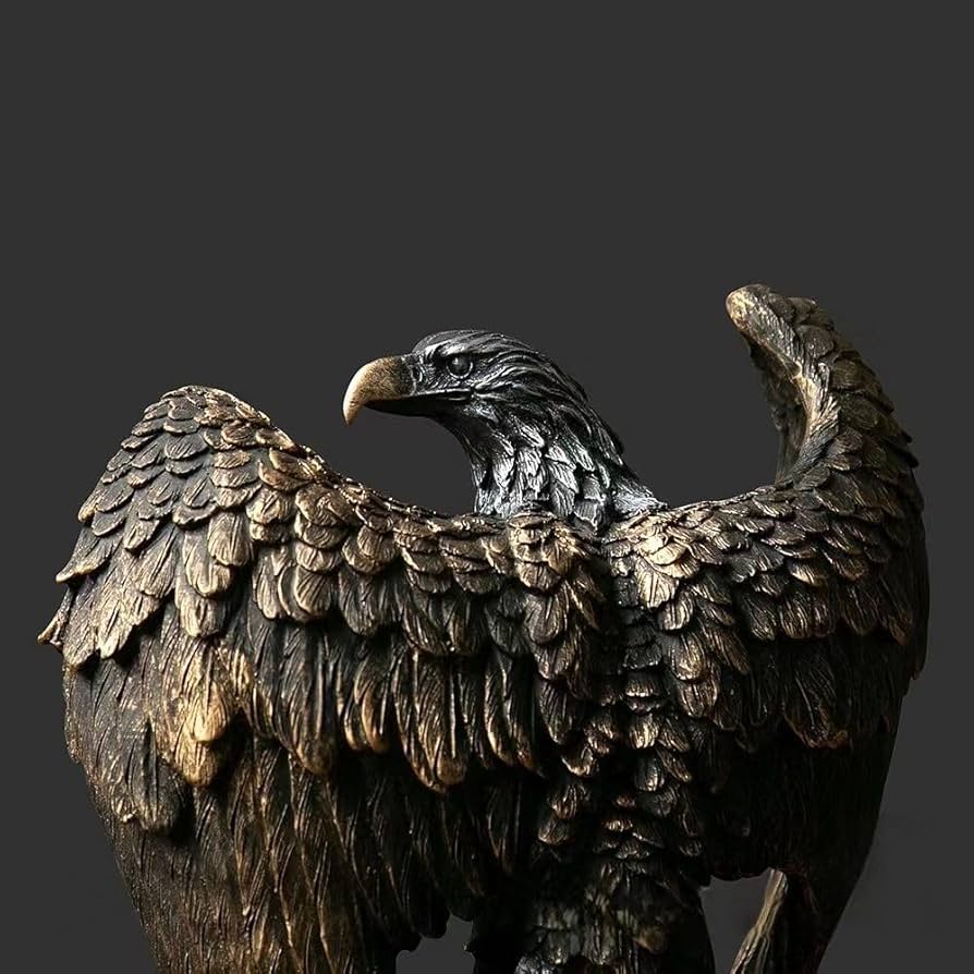 Amazon.co.jp: MOMOAO 鷹 タカ 鷲 動物 装飾品 樹脂 アニマル 彫刻
