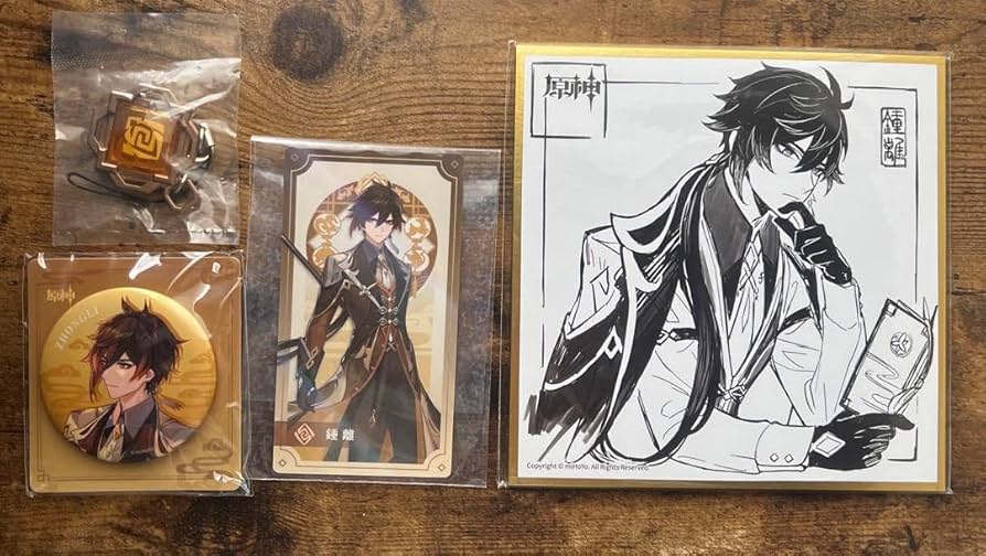 Amazon.co.jp: 原神 鍾離 色紙 缶バッジ イラストカード : おもちゃ