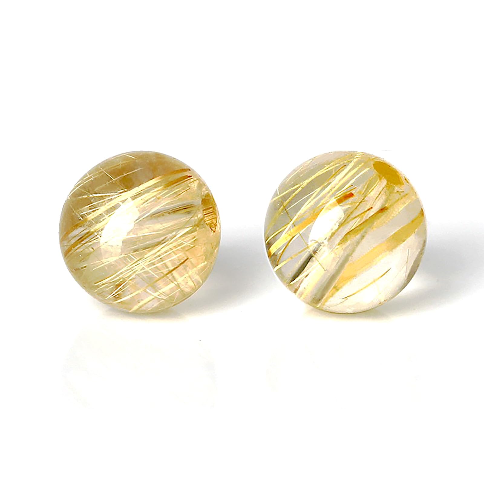 Amazon.co.jp: 天然石 ビーズ ルチルクオーツ 針水晶 完全天然石 直径