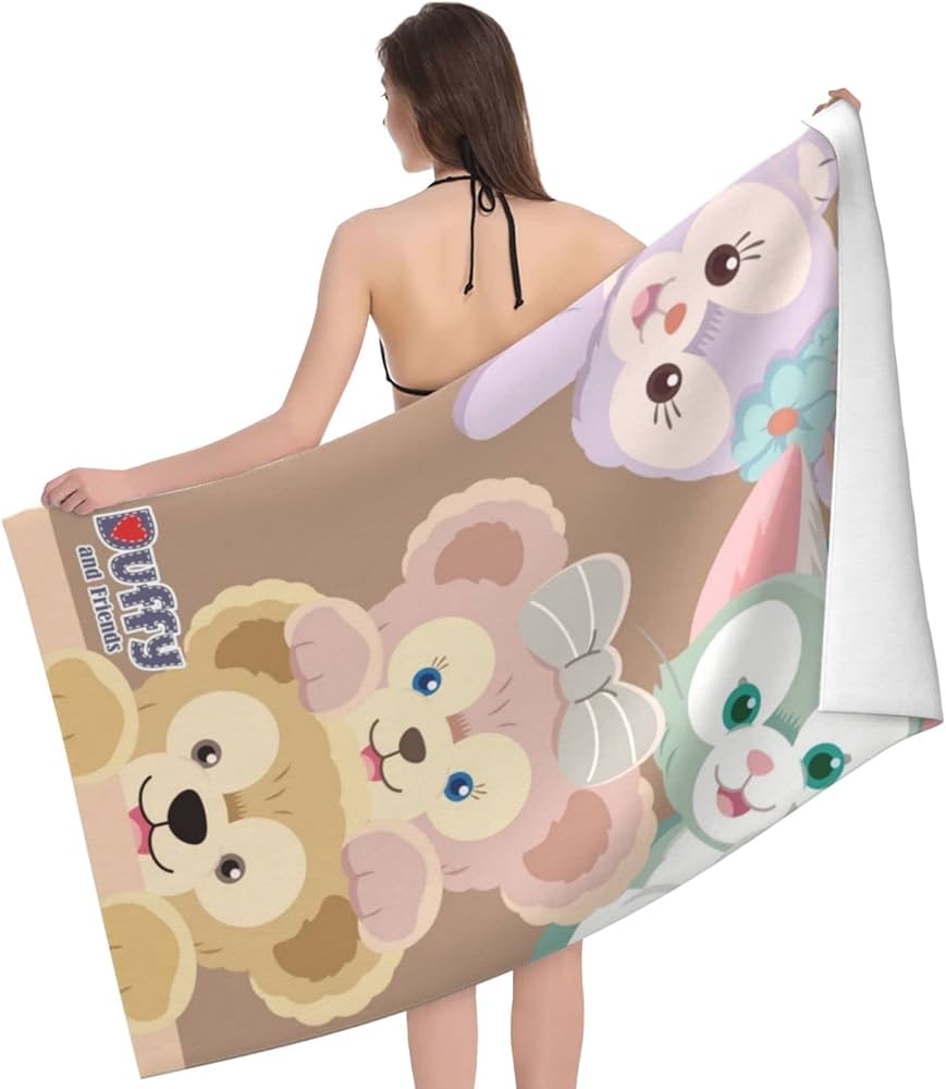 Amazon｜ダッフィー バスタオル 大判 吸水 フェイスタオル 速乾 抗菌