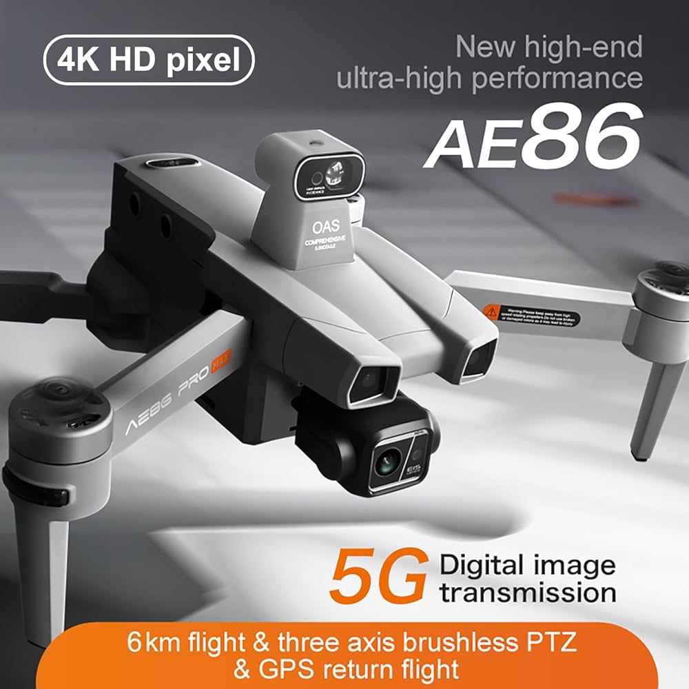 Bingchat AE86 Pro Max GPS Drone for Adults, 4K HD Dual Camera, 360