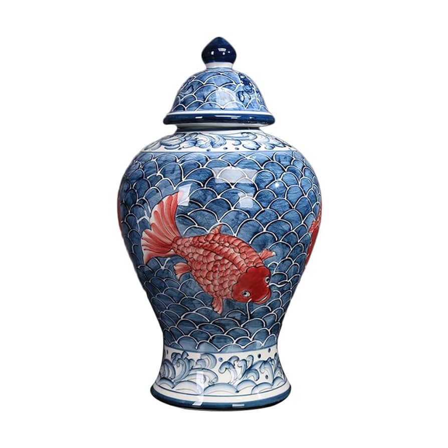 中国陶磁器 明赤絵 蓋付壺 天 中国陶磁器 明赤絵 蓋付壺 天 中国陶磁器