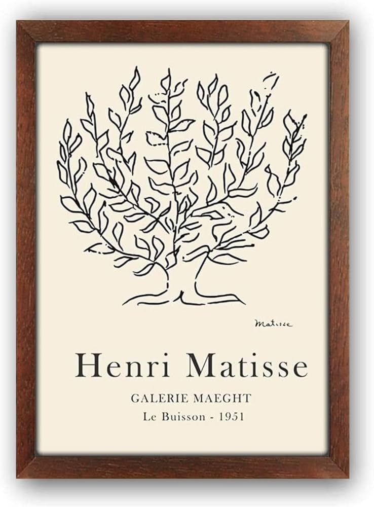 Amazon.co.jp: アンリマティス 低木 A4サイズ フレーム付き アート