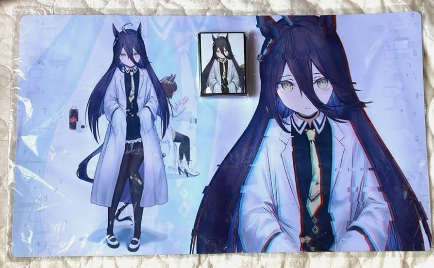 Amazon | ウマ 娘 マンハッタン カフェ 白衣 プレイマット スリーブ 白