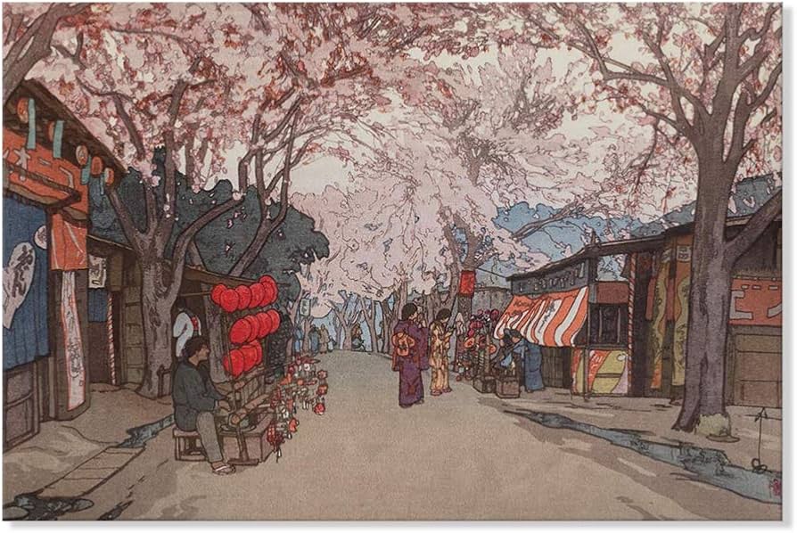 Amazon.co.jp: 浮世絵 日本の絵師 吉田博 風景画 作品 さくらんぼ並木