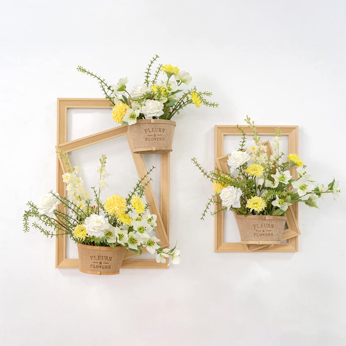 Amazon｜HGJH 壁掛け 造花 フラワーアレンジメント 玄関飾り ドア飾り