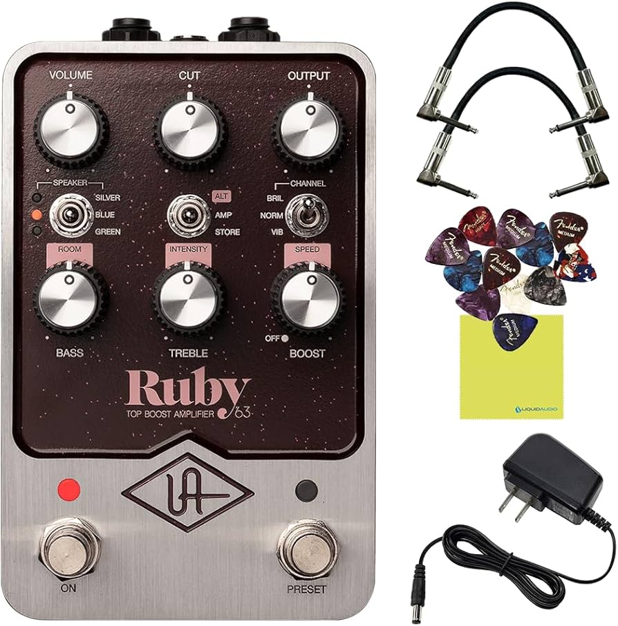 Amazon.com: Universal Audio UAFX Ruby '63 Top Boost Amplifier