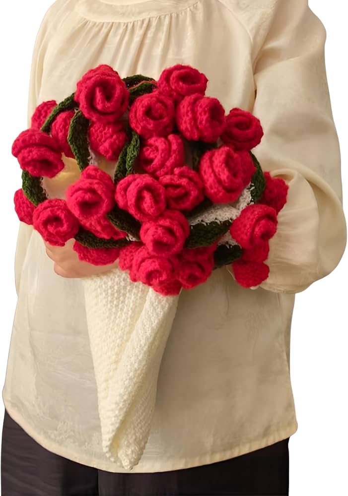 Amazon｜[POZEAL]花束ブランケット【完成品 直径60/80cm 21/33輪の花