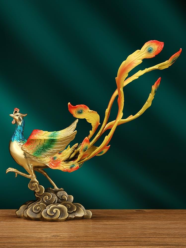 Amazon.co.jp: 鳳凰の置物 寝室 玄関飾り 風水 愛情運 恋愛 結婚運