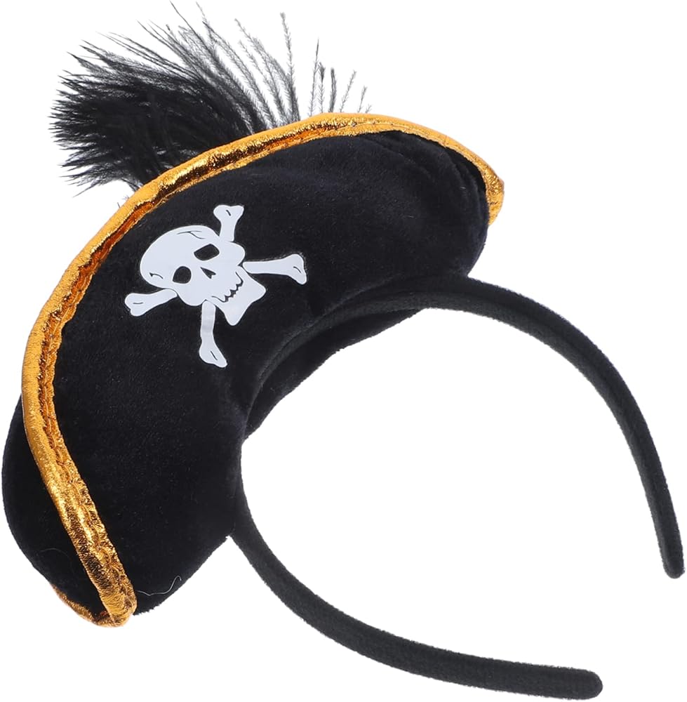 Amazon | TOYMYTOY スカルハットカチューシャ スカルヘアバンド 海賊