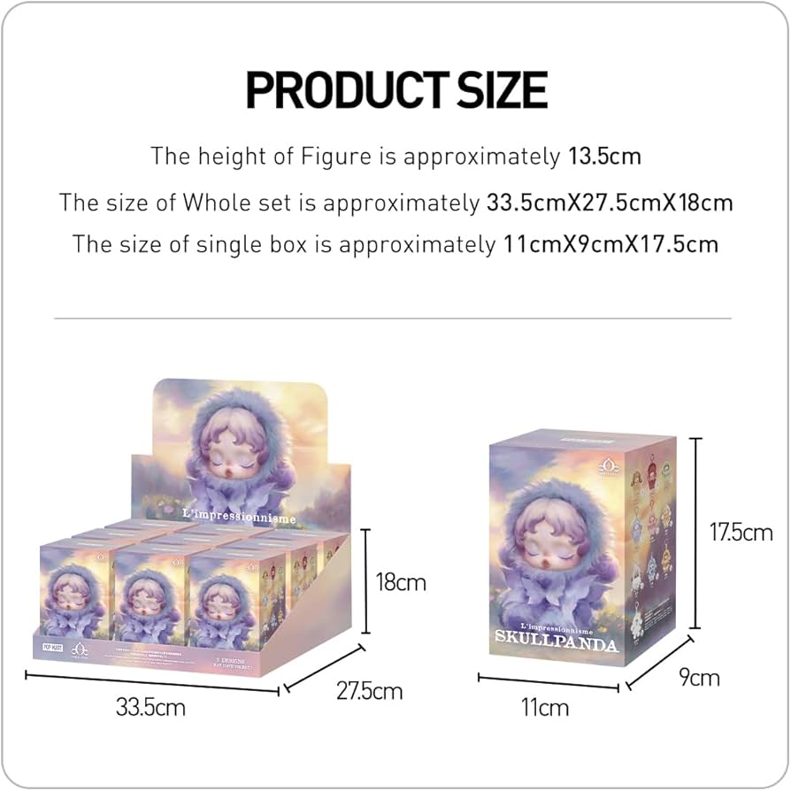 Amazon | POP MART SKULLPANDA L'impressionnisme シリーズぬいぐるみ