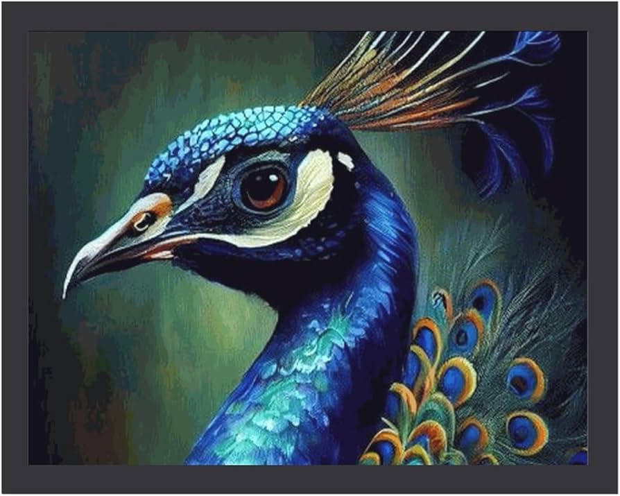 Amazon.co.jp: 孔雀の絵 絵画 絵 動物の油絵 アートパネル ポスター