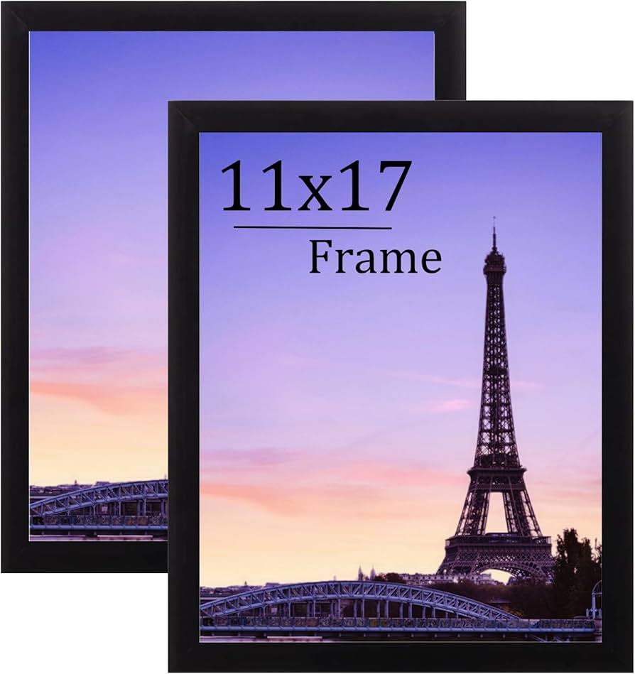 Amazon.co.jp: 11 x 17インチ フォトフレーム 木製 ブラック 写真