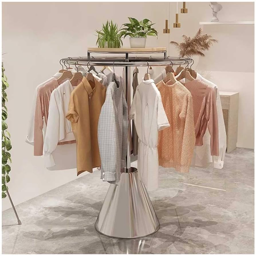 Amazon｜回転可能な円形ハンガー、 衣料品棚の小売展示 ビジネスウェア