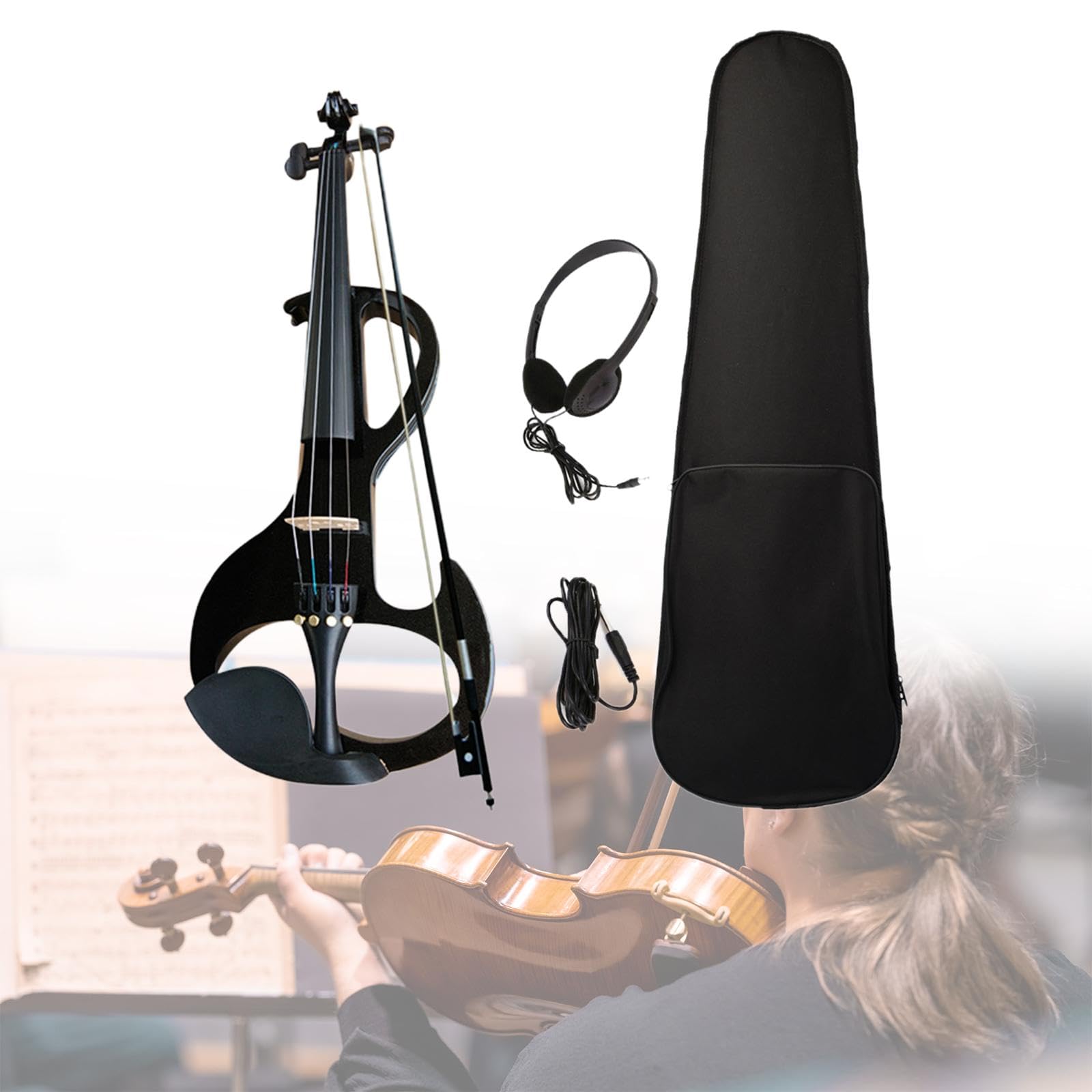 Amazon.co.jp: プロ仕様エレキバイオリンセット アクセサリー付き