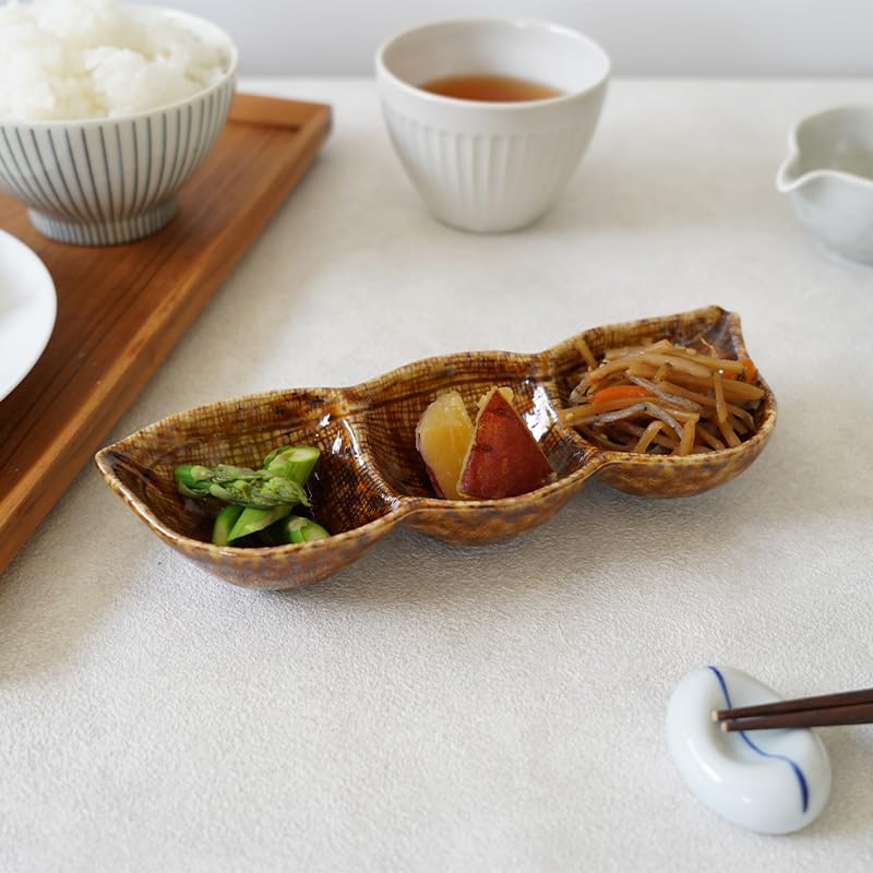Amazon.co.jp: EAST table(イーストテーブル) 枝豆三品皿 20cm 和食器