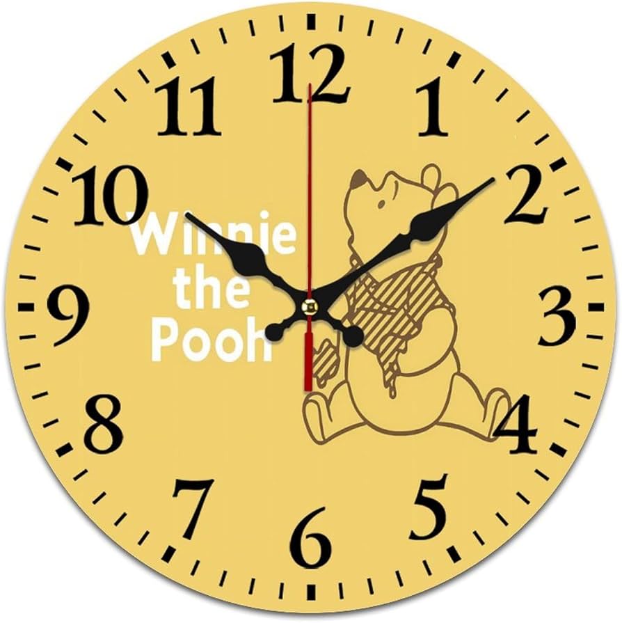 Amazon.co.jp: くまのプーさん 掛け時計 PVC壁掛け時計 静音 連続秒針