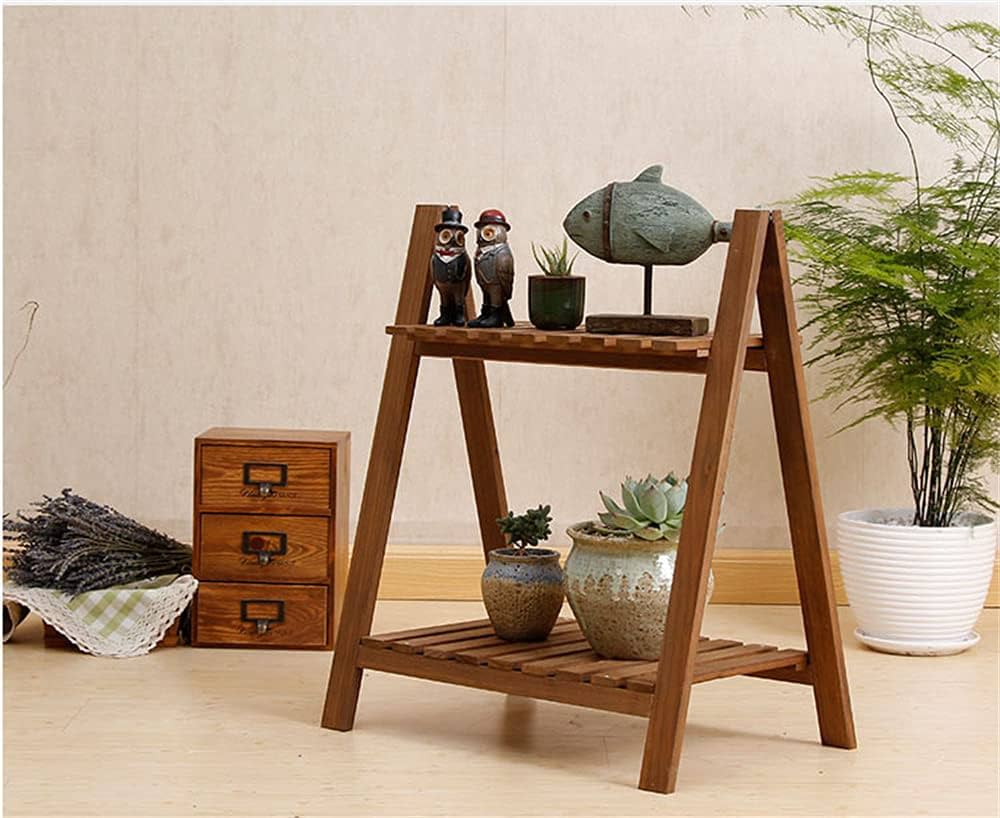 Amazon | HOHOUNCSY 木製 フラワースタンド 2段 ガーデニング/フラワー
