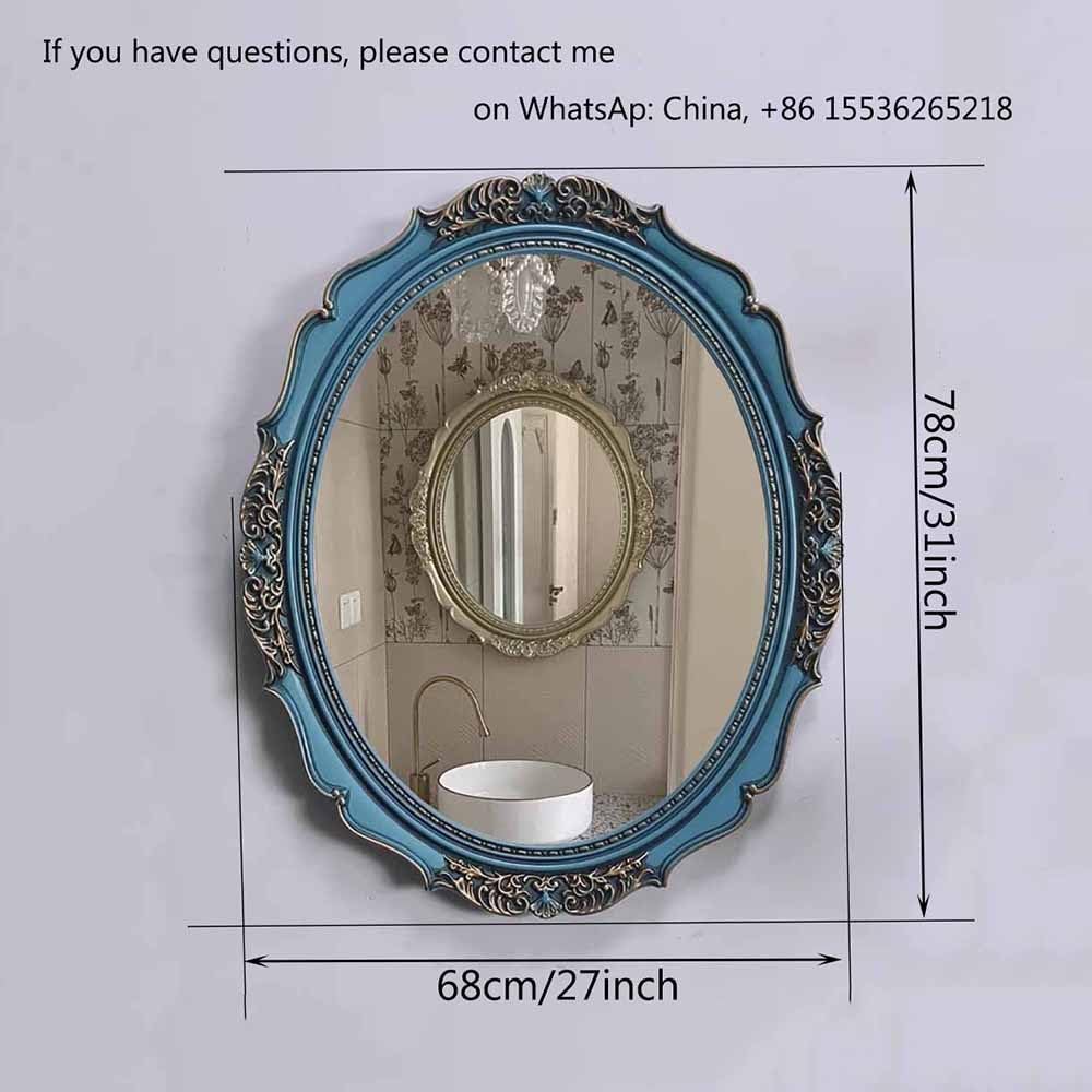 Amazon.co.jp: ZYBOWAYL アンティーク化粧鏡 バロック調浴室化粧鏡