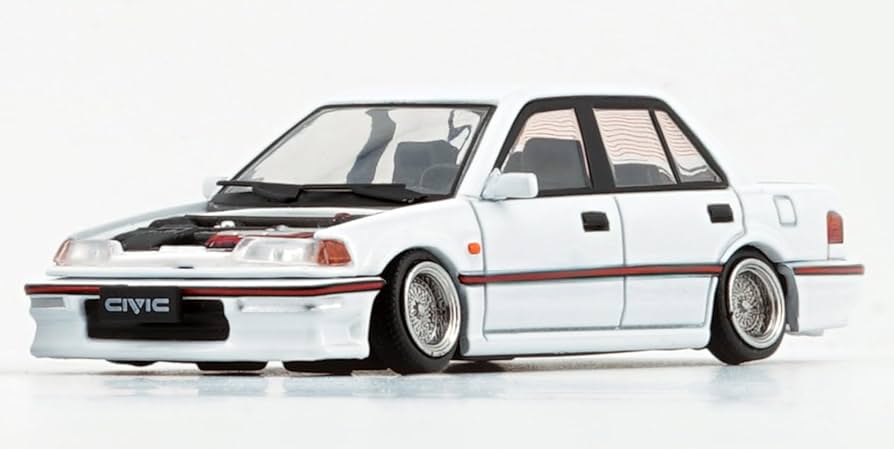 Amazon | BM CREATIONS 1/64 ホンダ シビック EF2 1991 ホワイト (RHD