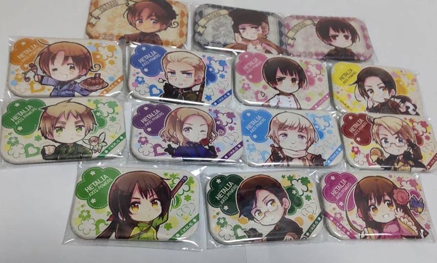 Amazon.co.jp: ヘタリア コミケ スクエア 缶バッジ 横長 : ホビー