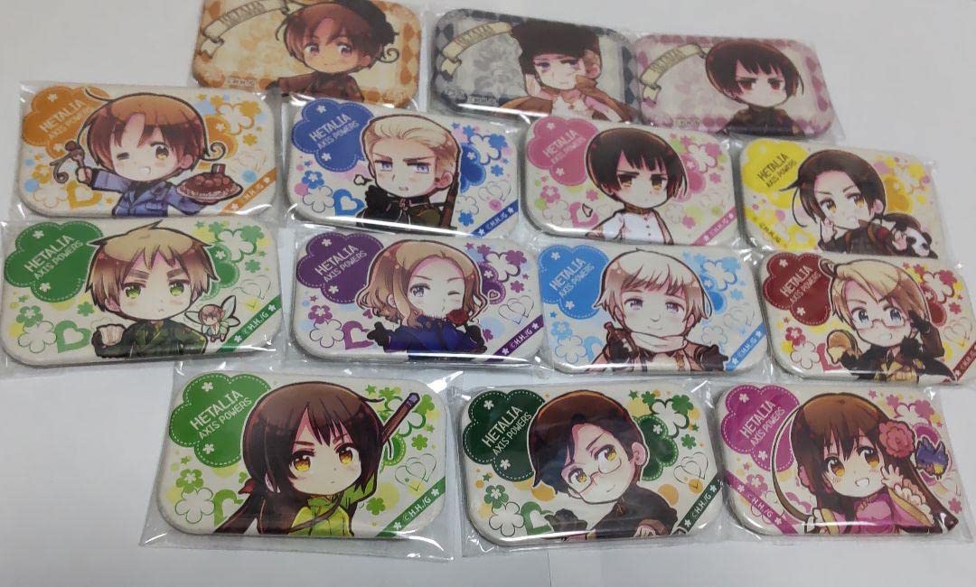 Amazon.co.jp: ヘタリア コミケ スクエア 缶バッジ 横長 : ホビー