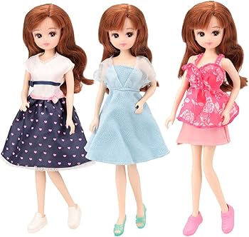 Amazon.co.jp: Barwa りかちゃん人形用ドレス 22㎝人形用洋服 6個