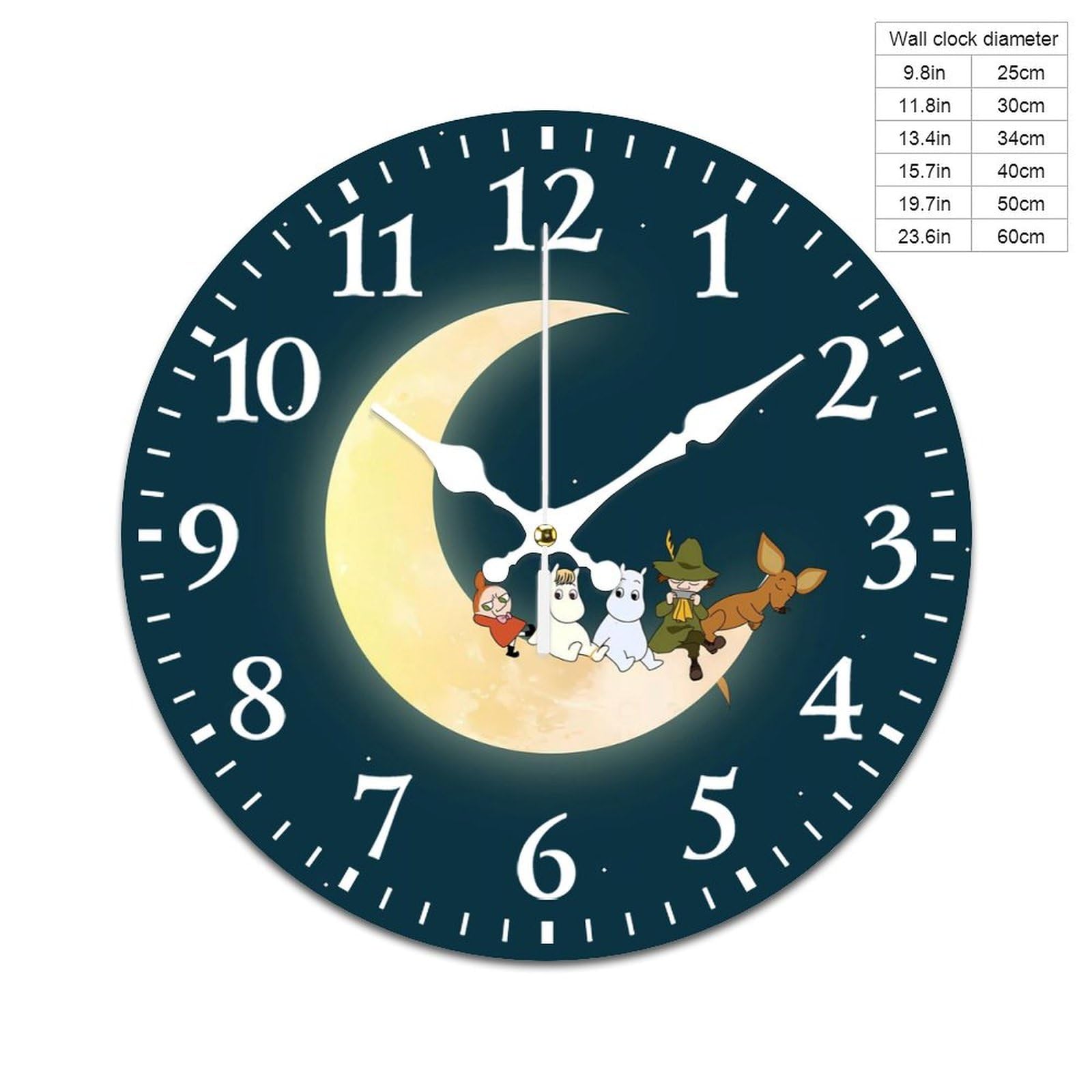 Amazon.co.jp: ムーミン 掛け時計 PVC壁掛け時計 静音 連続秒針 壁掛け