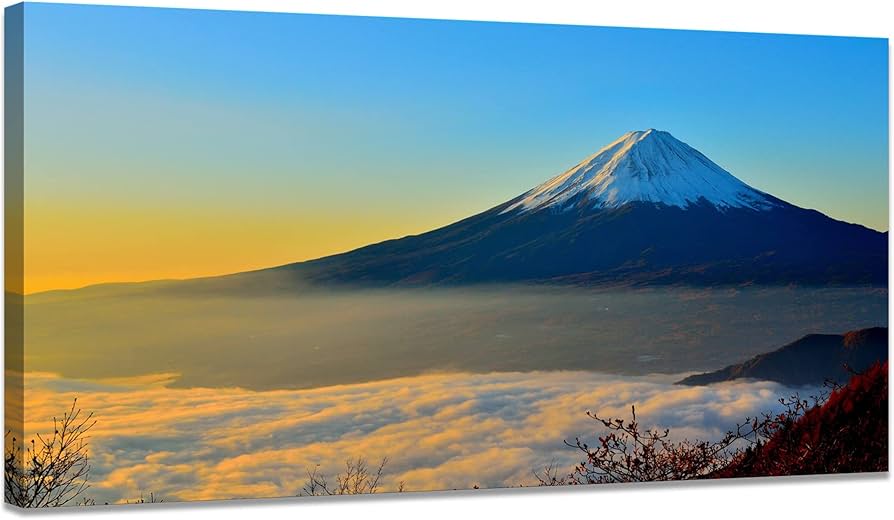 Amazon.co.jp: 富士山の絵 風景画 ポスター アートパネル 富士山 絵画