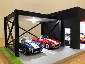 Amazon.co.jp: ミニカー ジオラマ 1 43 ショールーム ガレージⅢ／2台