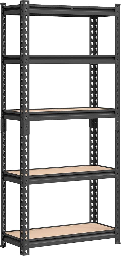 Amazon｜SONGMICS スチールラック 組立簡単 幅90×奥行40×高180cm 5段