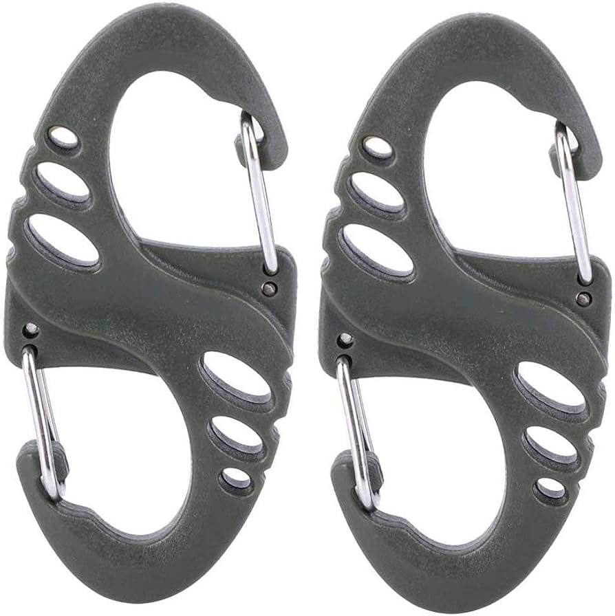 Amazon.co.jp: MIFO 8の字カラビナ キーホルダー アウトドア 多用途 2