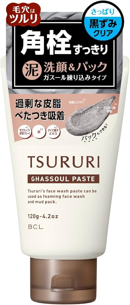 Amazon.co.jp: Tsururi Facial Paste Ghassoul 120g, Renewed Facial