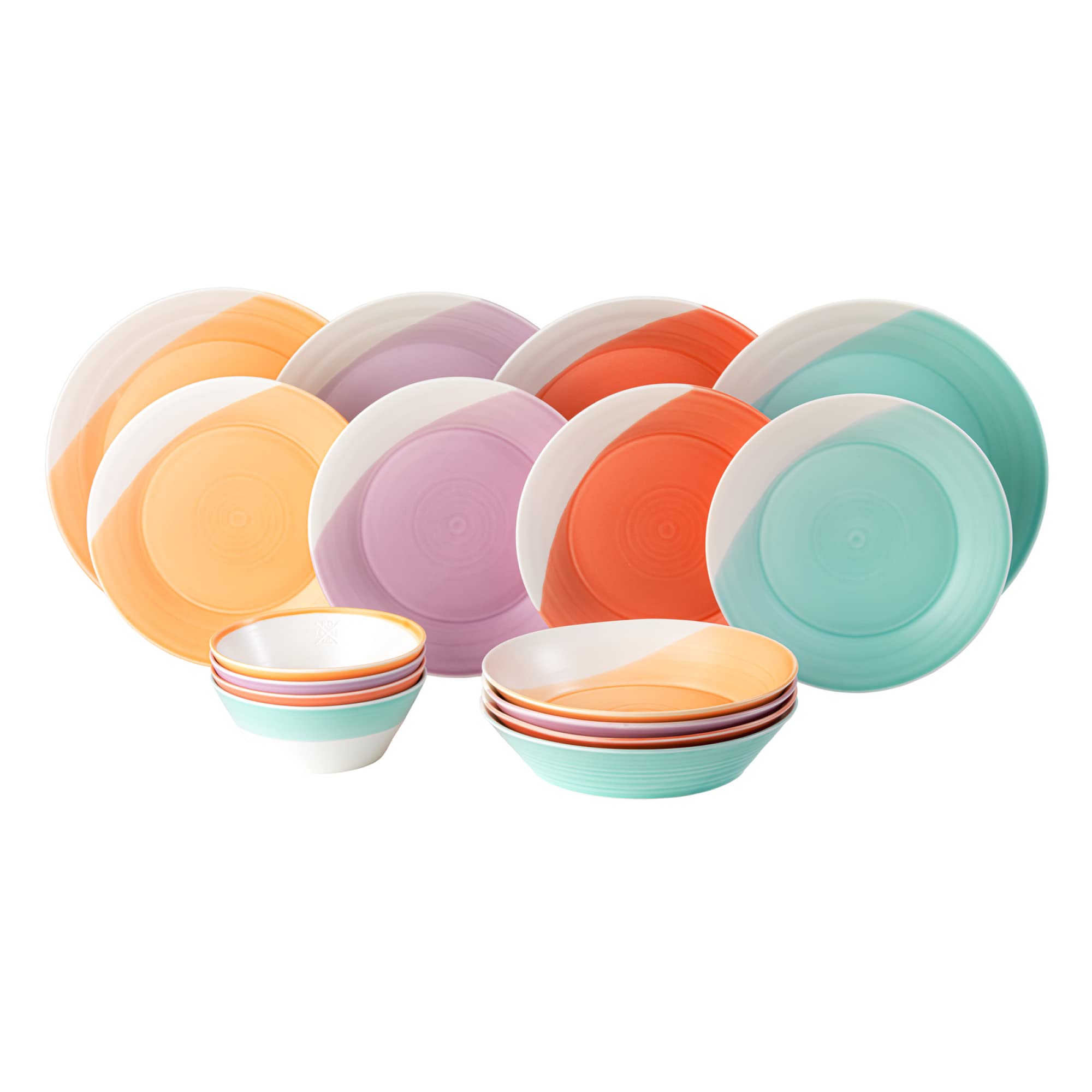 Amazon.co.jp: Royal Doulton 1815 Brights 食器セット、ミックス、16