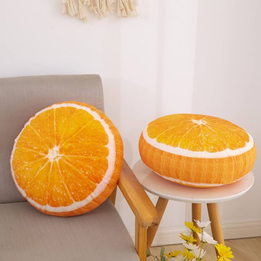 Amazon.co.jp: [qkeusf] ぬいぐるみ 丸形 レモン スイカ オレンジ