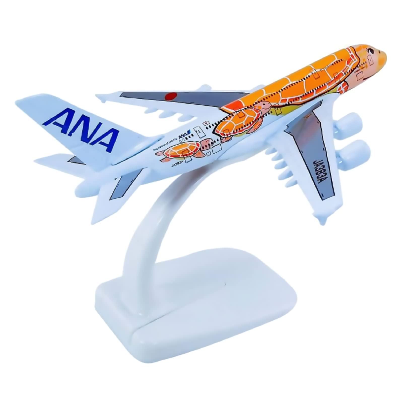 Amazon | 1/500スケール合金製 ANAウミガメ塗装 エアバスA380モデル
