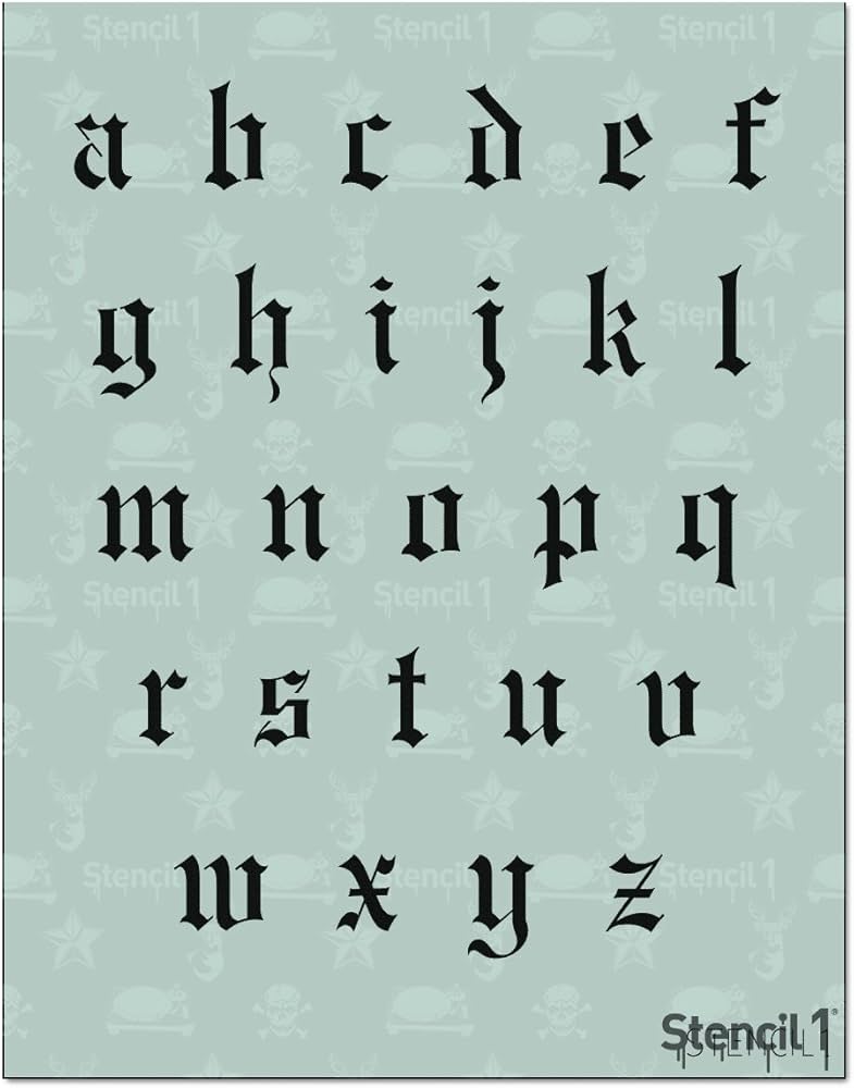 Amazon.co.jp: Stencil1 S1_ALPH_OE_19 2 Sheet Old English Font