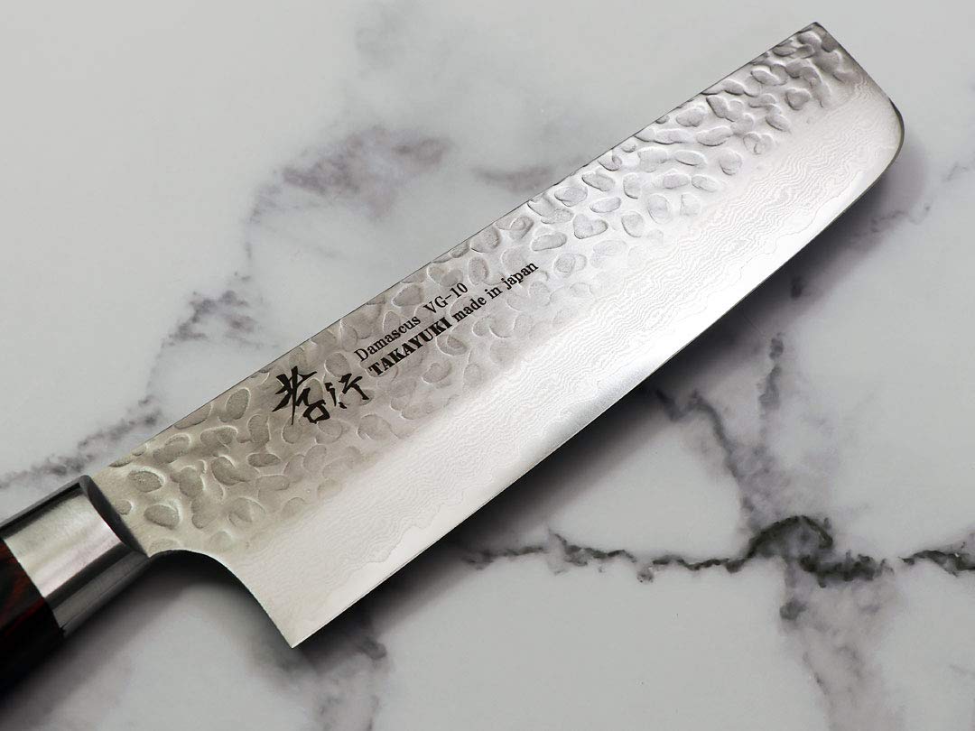 Amazon | 堺孝行 V金10号ダマスカス33層鎚目 菜切160 | 堺孝行