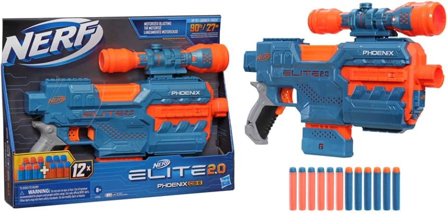 Amazon.com: Nerf Elite 2.0 Phoenix CS-6 Motorized Blaster, 12